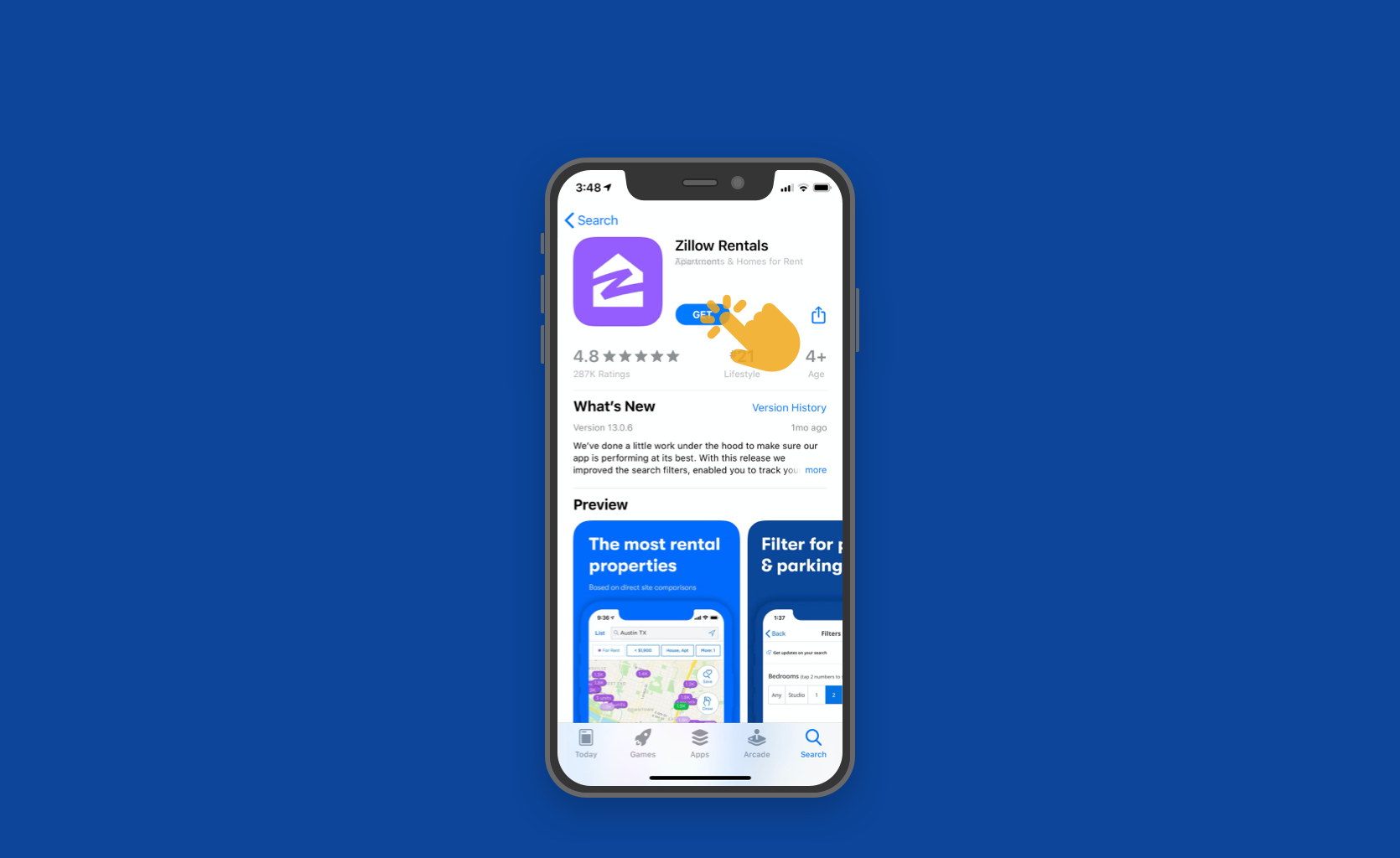 ⨳ She realizes that there where other properties she saved, and now there's also a way to see properties she contacted and applied for. She decides to take a close look at at her applications.