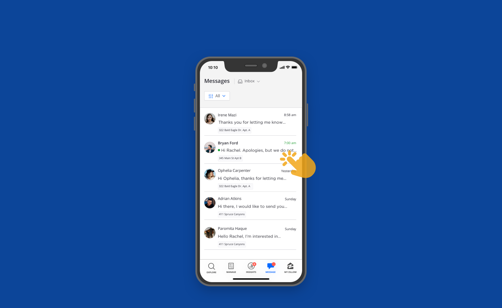 ⨳ Zillow now shows her that she has done all the important task, and if she wants to she could continue exploring the rental market.